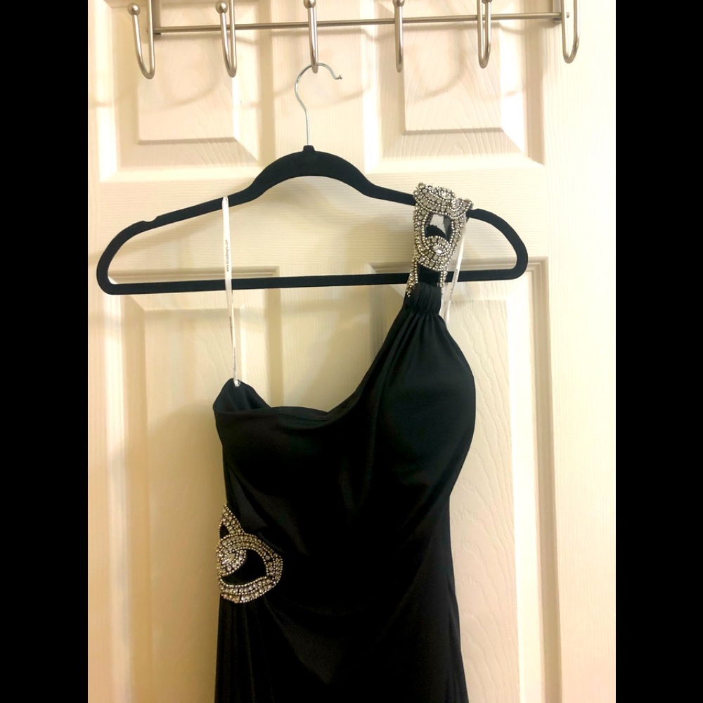 Alyce black rhinestone formal pageant sz 4 elegant